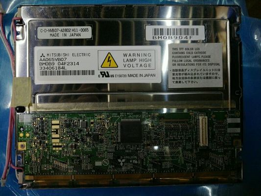 Temp do armazenamento do ² da polegada 640 (RGB) ×480 600 cd/m de AA065VB08 Mitsubishi 6,5.: -20 ~ EXPOSIÇÃO INDUSTRIAL do LCD de 80 °C
