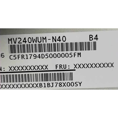 MV240WUM-N40 BOE 24,0&quot; 1920 ((RGB) × 1200, 300 cd/m2) Exibição LCD industrial
