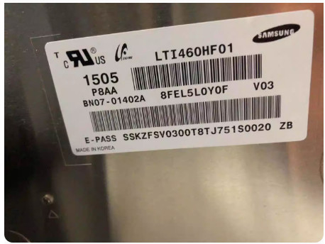 LTI460HF01 Samsung 46" 1920 ((RGB) ×1080, 2500 cd/m2