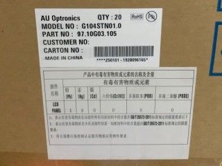 G104STN01.0 Condutor LED 10,4 polegadas AUO TFT Display 80/80/60/70 (tipo.)