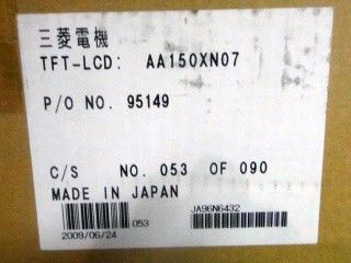 AA150XN07 4 Pcs CCFL TFT LCD 15 polegadas Industrial TFT Display 75/75/50/60 (tipo.)