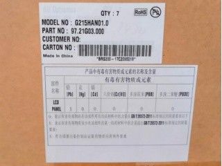 21.5 polegadas 102PPI 400cd/m2 painel LCD TFT G215HAN01.0 89/89/89/89 (tipo)