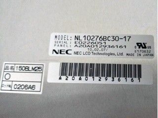 Exposição NL10276BC30-17 UA-SFT 4 PCS CCFL de TFT de 15 polegadas usada para industrial