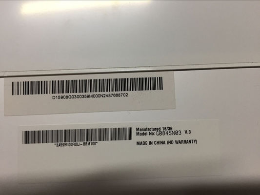 G084SN03 V3 8.4 INCH 250 cd/m2 800×600 Ângulo de visão 80/80/80/60 TFT-LCD, LCM