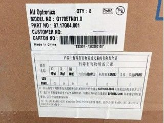 G170ETN01.0 17.0 AUO Duração ≥ 50K horas 350 cd/m2 (tipo) 85/85/80/80 (tipo)
