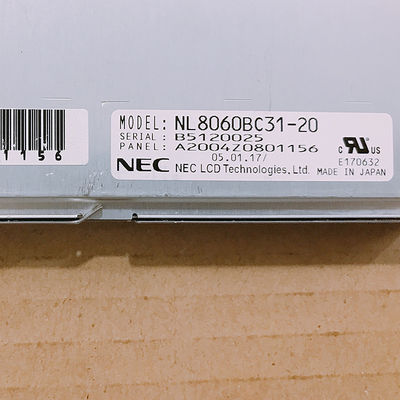 NL8060BC31-20 NÃO MENOS do Temp de funcionamento de 12.1INCH 250CD/M2 LCM 800×600 800×600RGB CCFL TTL.: 0 ~ EXPOSIÇÃO INDUSTRIAL do LCD de 55 °C