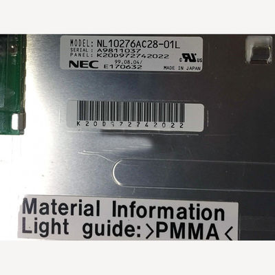 NL10276AC28-01L NÃO MENOS da temperatura de funcionamento de 14.1INCH 200CD/M2 LCM 1024×768 1024×768RGB CCFL: 0 ~ DISP INDUSTRIAL do LCD de 50 °C