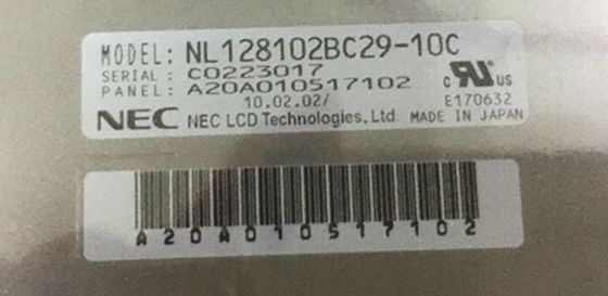NL128102BC29-10C NÃO MENOS do Temp do armazenamento de 19INCH 290CD/M2 LCM 1280×1024 1280×1024RGB CCFL LVDS.: -20 ~ DISP INDUSTRIAL do LCD de 60 °C