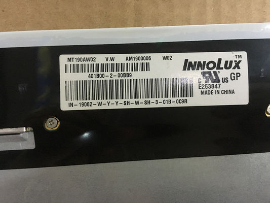 MT190AW02 V.0 Innolux 19,0” 1440 (RGB) EXPOSIÇÕES INDUSTRIAIS do LCD do ² de ×900 300 cd/m