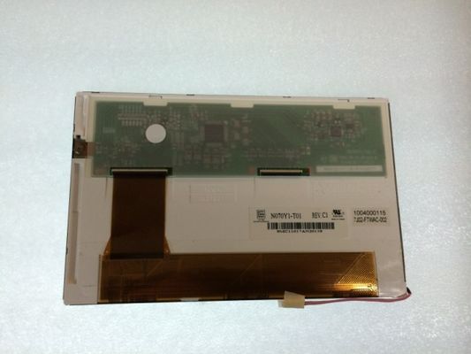 N070Y1-T01 cd/m do CMO 7,0&quot; 800 (RGB) EXPOSIÇÃO INDUSTRIAL do LCD do ² de ×480 250