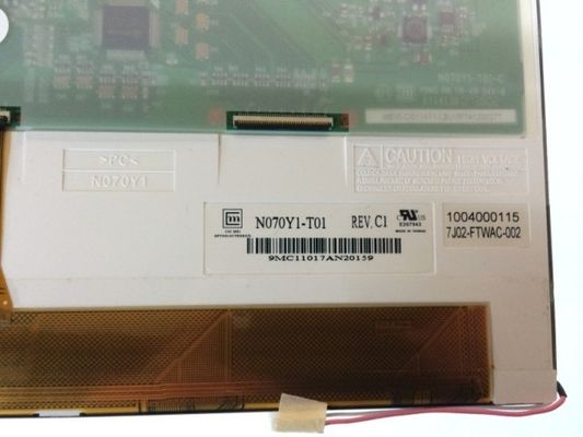 N070Y1-T01 cd/m do CMO 7,0&quot; 800 (RGB) EXPOSIÇÃO INDUSTRIAL do LCD do ² de ×480 250