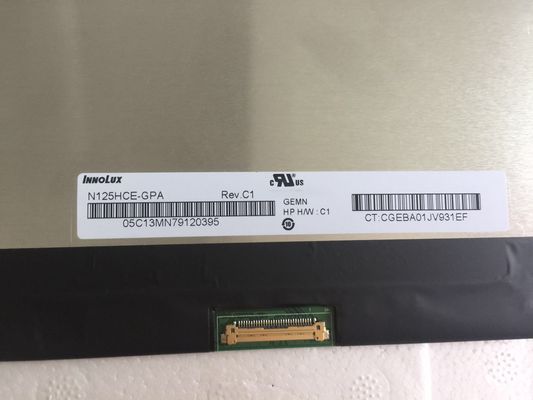 N125HCE-GPA Innolux 12,5” 1920 (RGB) EXPOSIÇÕES INDUSTRIAIS do LCD do ² de ×1080 400 cd/m