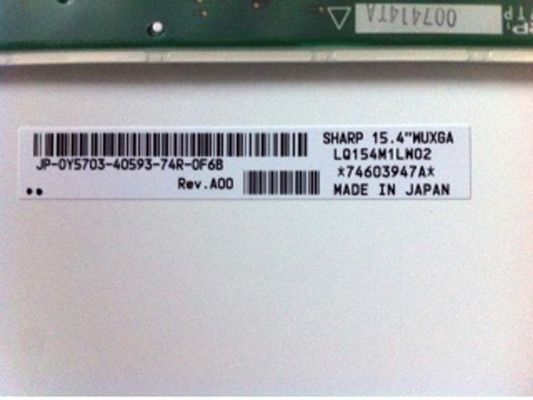 LQ154M1LW02 afiado	15,4” LCM 1920×1200RGB	² de 200cd/m   EXPOSIÇÃO INDUSTRIAL DO LCD