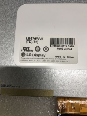 Cd/m de LB070WV6-TD06 LG Display 7,0&quot; 800 (RGB) EXPOSIÇÃO INDUSTRIAL do LCD do ² de ×480 350