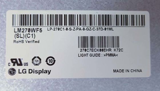 81PPI 27.0&quot; 1920x1080 300cd/m2 Painel LCD quadrado LM270WF5-SLB1 89/89/89/89 (tipo.)