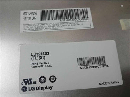 12.1&quot; Painel LCD TFT 800x600 450cd/m2 LB121S03-TL03 70/70/55/65 (tipo)