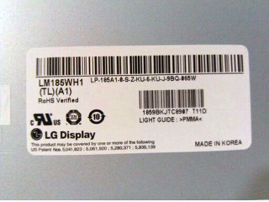 LM185WH1-TLA1 EXPOSIÇÃO INDUSTRIAL 1366×768 300cd/m2 LCD do LG Display 18,5 de”