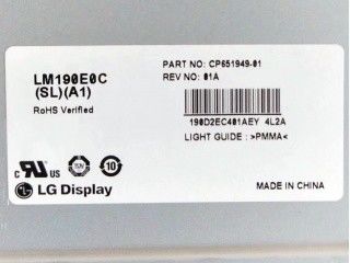 LM190E0A-SLD5 LG Display 19,0” 1280 (RGB) EXPOSIÇÕES INDUSTRIAIS do LCD do ² de ×1024 250 cd/m