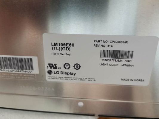 LG Display 19,0 de LM190E08-TLGD” 1280 (RGB) EXPOSIÇÕES INDUSTRIAIS do LCD do ² de ×1024 300 cd/m