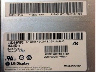 EXPOSIÇÃO INDUSTRIAL do LCD do ² de ×1080 250 cd/m de LM230WF3-SLQ5 LG Display 23,0&quot; 1920 (RGB)