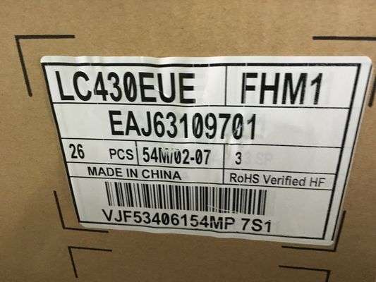 EXPOSIÇÃO INDUSTRIAL do LCD do ² de ×1080 300 cd/m de LD430EUE-FHC1 LG Display 43&quot; 1920 (RGB)
