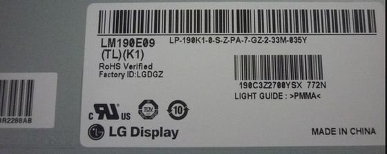 SXGA 1280×1024 painel LCD TFT 86PPI 250cd/m2 LM190E09-TLK1 85/85/75/85 (tipo.)