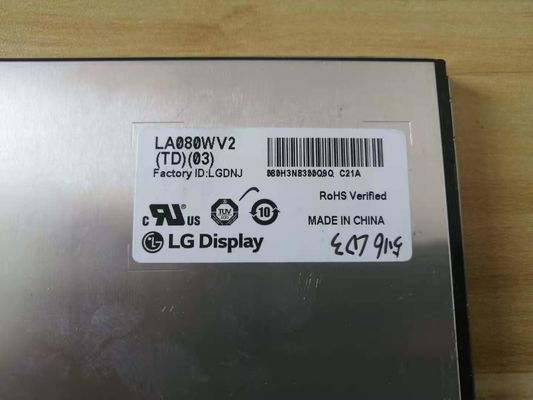 8,0&quot; painel 116PPI LA080WV2-TD01 de 800×480 250cd/m2 WLED TFT LCD