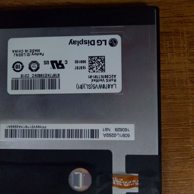 painel 133PPI WVGA LA070WV5-SL01 800×480 WLED de 580cd/M2 TFT LCD